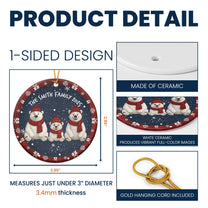 Family Bear - Personalized Ceramic Ornament