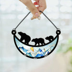Family Bear - Personalized Window Hanging Suncatcher Ornament