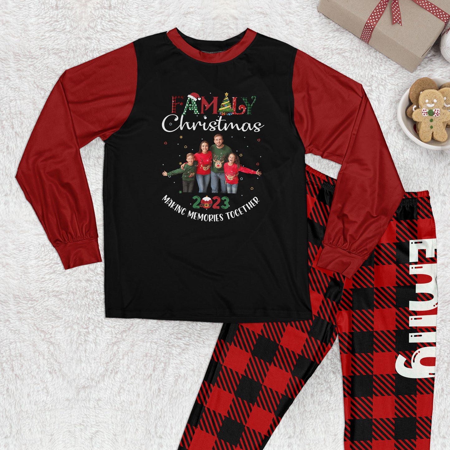 Family Christmas 2023 Making Memories Together - Personalized Photo Pajamas