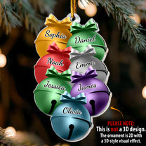 Family Christmas Bells - Personalized Acrylic Ornament