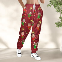 Family Christmas Custom Face - Personalized Photo Sweatpants