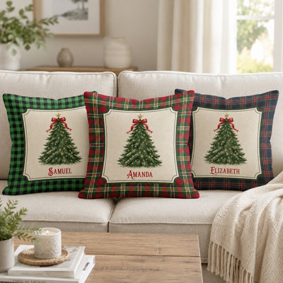 Family Christmas Decoration - Personalized Pillow Cover