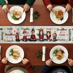 Family Christmas Name Pattern - Personalized Table Runner