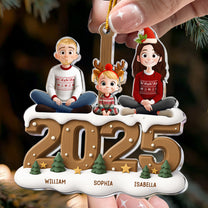 Family Christmas - New Version - Personalized Acrylic Ornament