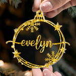 Family Christmas Ornament With Name Xmas Baubles - Personalized Acrylic Ornament