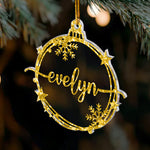 Family Christmas Ornament With Name Xmas Baubles - Personalized Acrylic Ornament