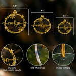 Family Christmas Ornament With Name Xmas Baubles - Personalized Acrylic Ornament