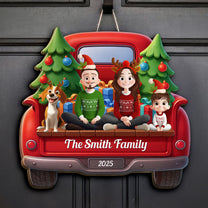 Family Christmas - Personalized Wood Sign