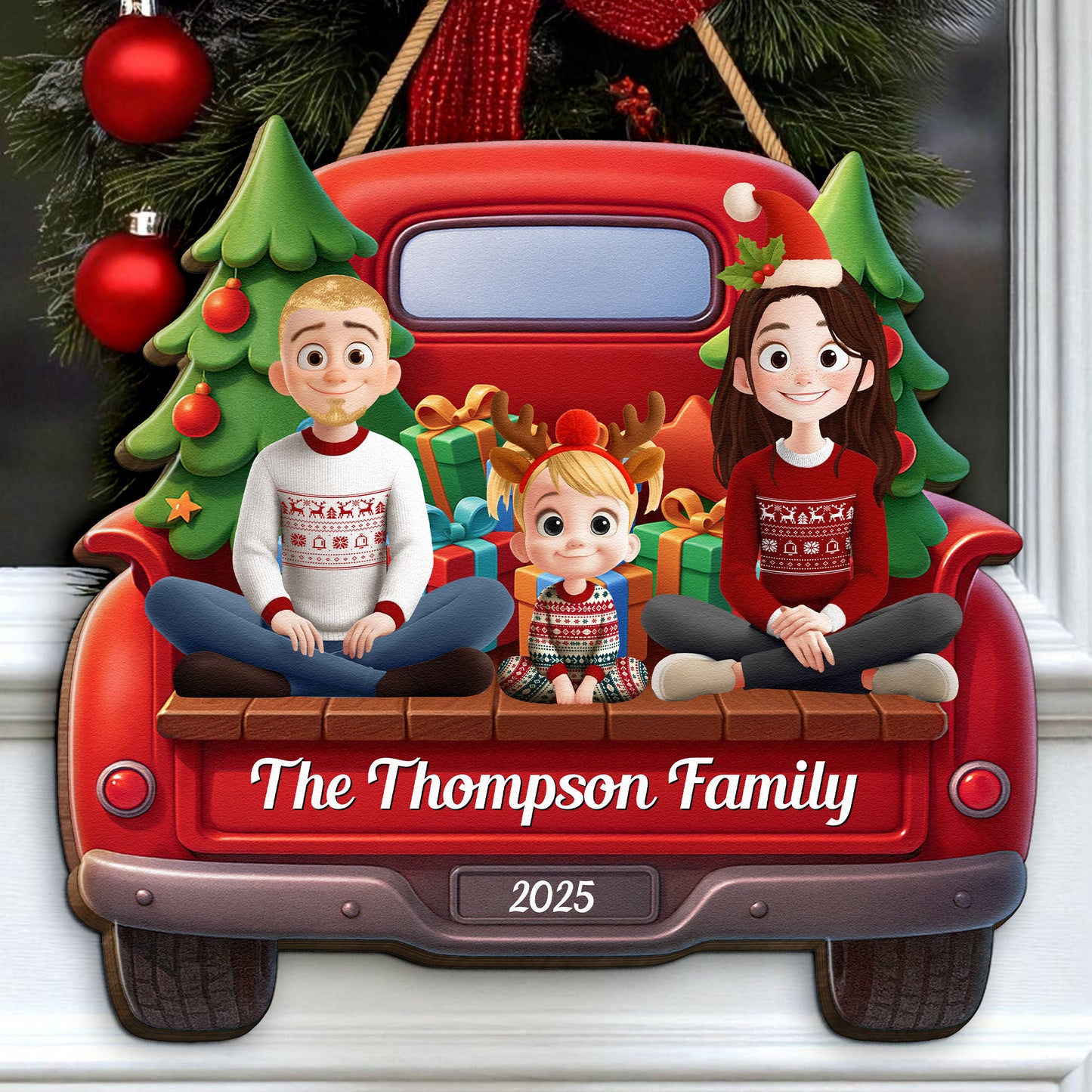 Family Christmas - Personalized Wood Sign