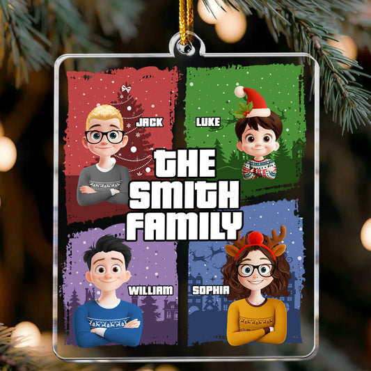 Family Christmas Theme - Personalized Acrylic Ornament