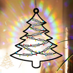 Family Christmas Tree - Personalized Rainbow Suncatcher