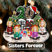 Family Couple Friends Sitting 2025 Cartoon Version - Personalized Acrylic Ornament