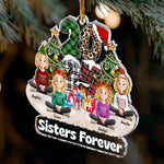 Family Couple Friends Sitting 2026 Cartoon Version - Personalized Acrylic Ornament