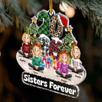 Family Couple Friends Sitting 2026 Cartoon Version - Personalized Acrylic Ornament