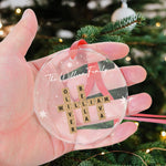 Family Scrabble Crossword - Personalized Glass Ornament