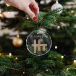 Family Scrabble Crossword - Personalized Glass Ornament