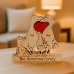 Family Custom Name - Personalized Wooden Duck Family Puzzle