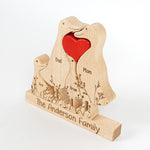 Family Custom Name - Personalized Wooden Duck Family Puzzle