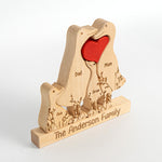 Family Custom Name - Personalized Wooden Duck Family Puzzle