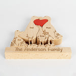 Family Custom Name - Personalized Wooden Duck Family Puzzle