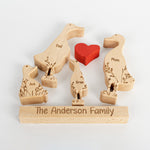 Family Custom Name - Personalized Wooden Duck Family Puzzle