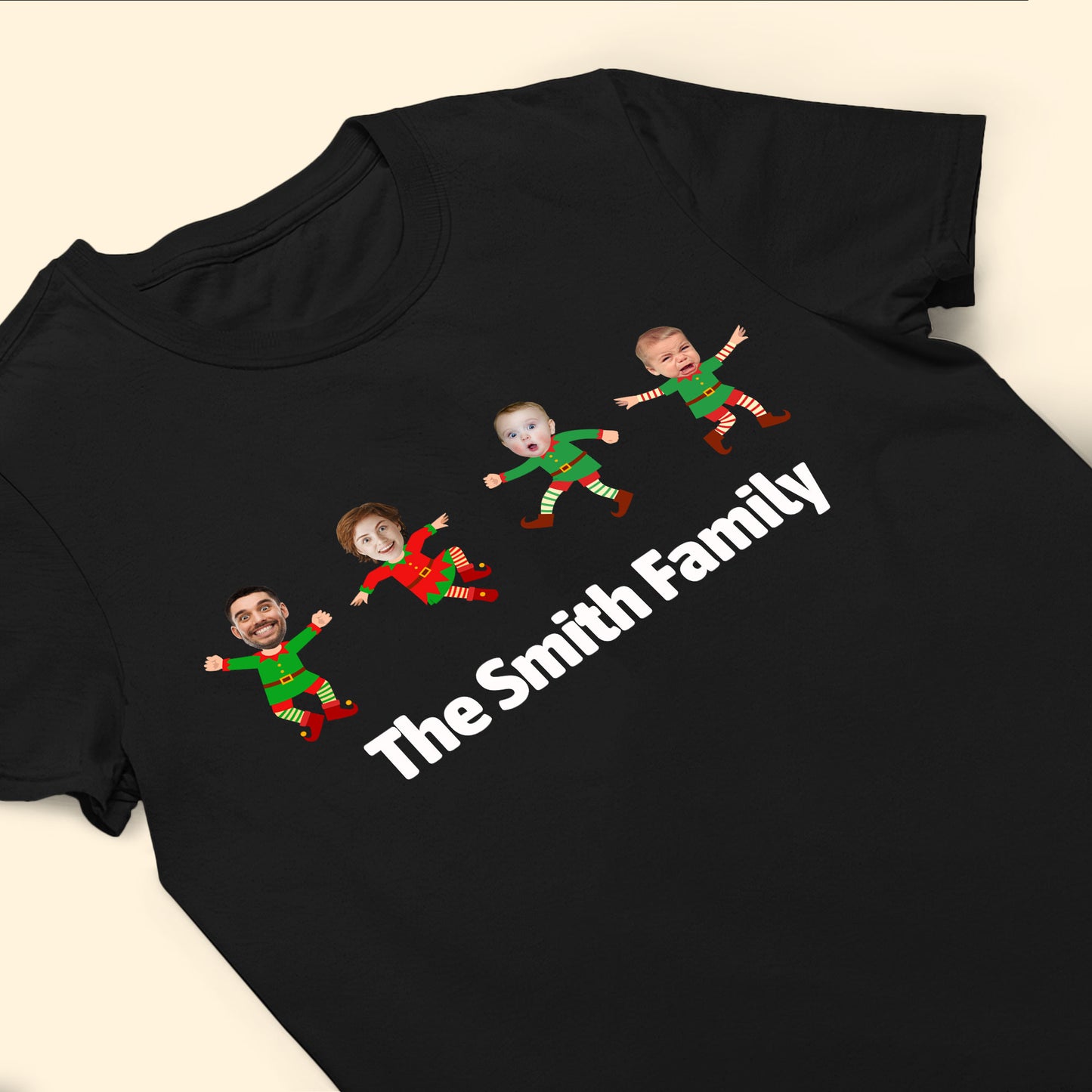 Family Elf Custom Face - Personalized Photo Shirt