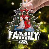 Family Forever Christmas Tree - Personalized Acrylic Photo Ornament