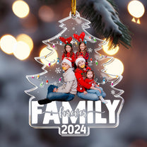 Family Forever Christmas Tree - Personalized Acrylic Photo Ornament