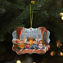 Family Forever Folk Art Style Old Vintage Christmas - Personalized Acrylic Ornament