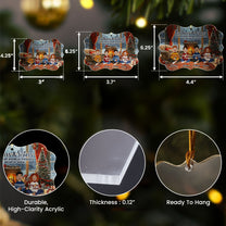 Family Forever Folk Art Style Old Vintage Christmas - Personalized Acrylic Ornament