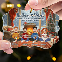 Family Forever Folk Art Style Old Vintage Christmas - Personalized Acrylic Ornament