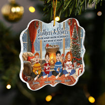 Family Forever Folk Art Style Old Vintage Christmas - Personalized Acrylic Ornament