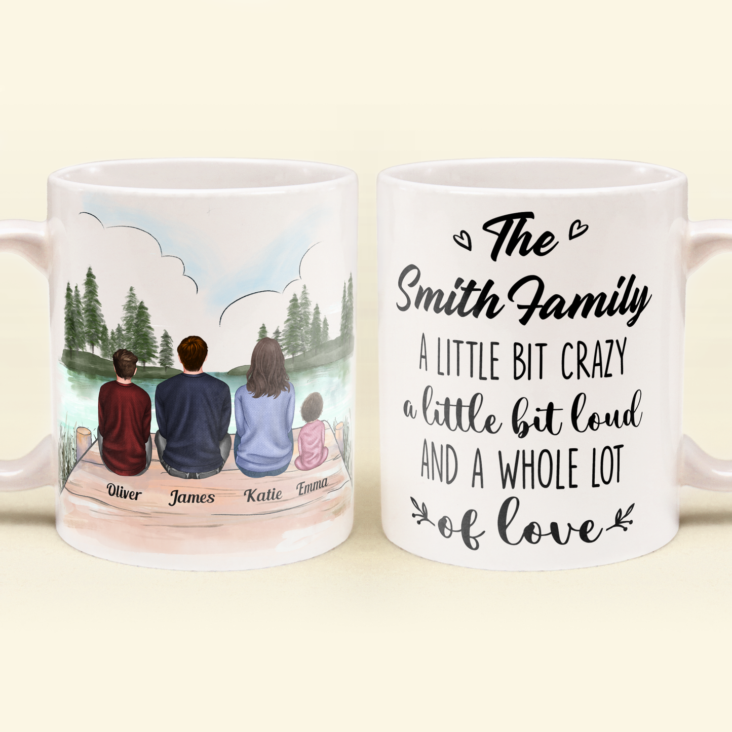 Family Forever Linked Together - Personalized Mug - Anniversary, Valentine's Day, Birthday  Gift For Family Parents Wife Husband