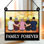 Family Forever - Personalized Window Hanging Suncatcher Ornament