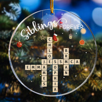 Family Forever Scrabble Custom Name - Personalized Acrylic Ornament