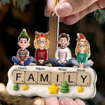 Family Forever Scrabble - Personalized Acrylic Ornament