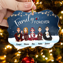 Family Forever (New Version) - Personalized Aluminum Ornament