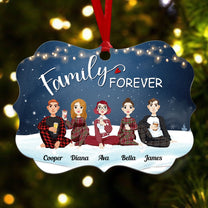 Family Forever (New Version) - Personalized Aluminum Ornament