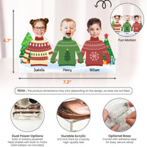 Family Friend Siblings Funny Face - Personalized Photo Shaking Head Acrylic Standee