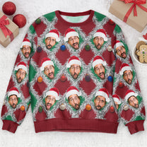 Family Funny Faces - Personalized Photo Ugly Sweater