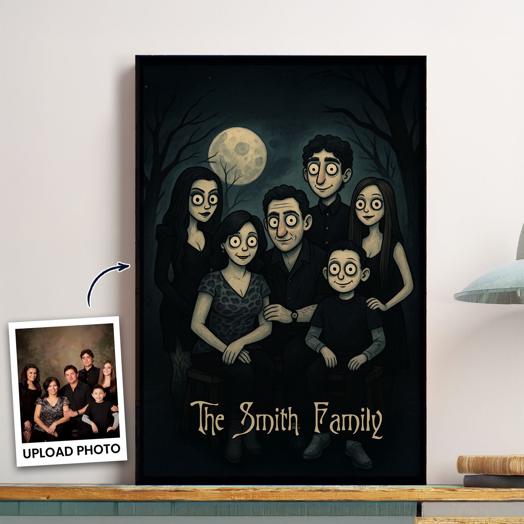 Family Halloween Style Portrait - Personalized Poster