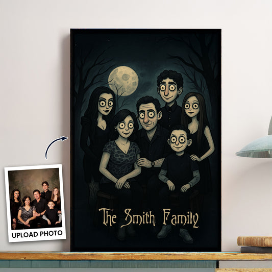 Family Halloween Style Portrait - Personalized Poster