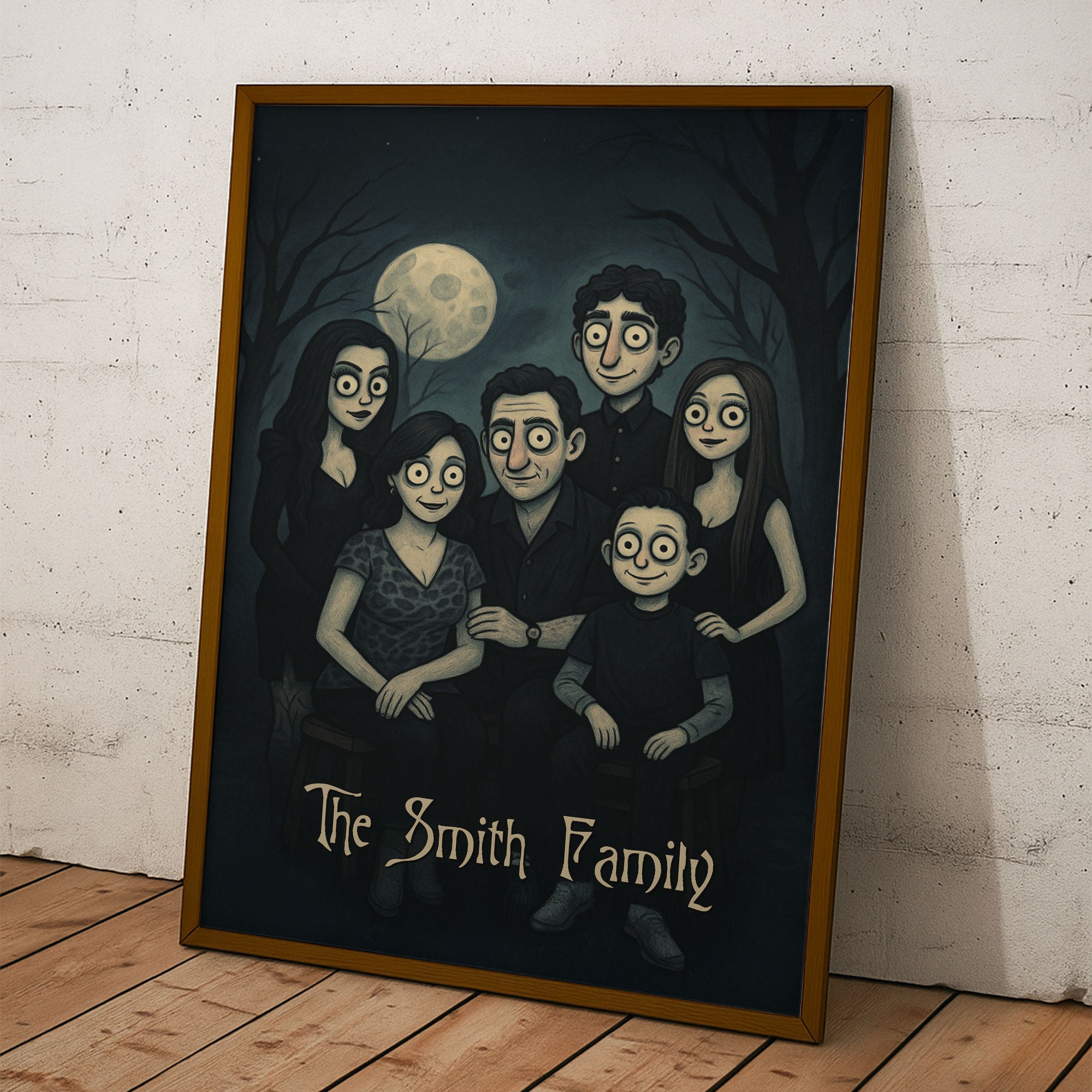 Family Halloween Style Portrait - Personalized Poster
