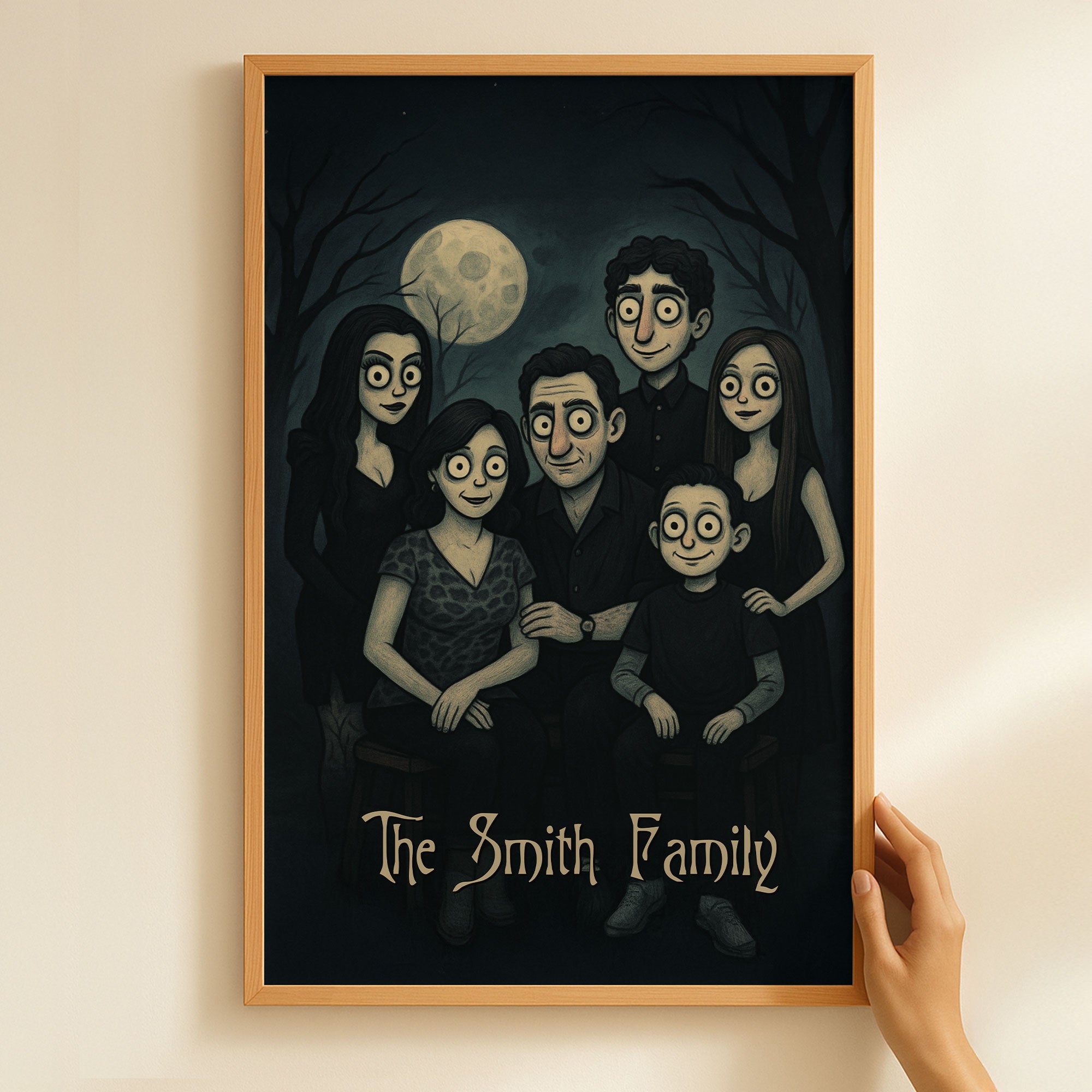Family Halloween Style Portrait - Personalized Poster