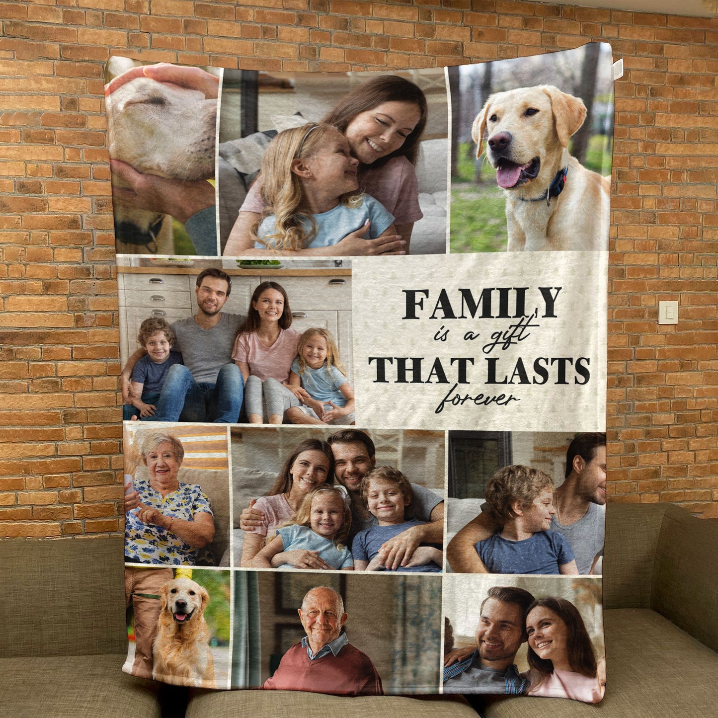 Family Is A Gift - Personalized Photo Blanket