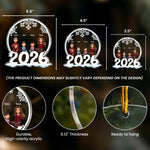 Family Of 3, 4, 5, 6 Jolly Christmas - Personalized 2026 Family Ornament