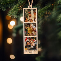 Family Keepsake Ornament - Personalized Wooden Photo Ornament