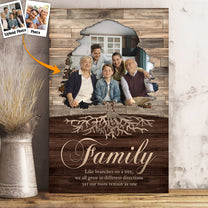 Family Like Branches On A Tree - Personalized Photo Wrapped Canvas