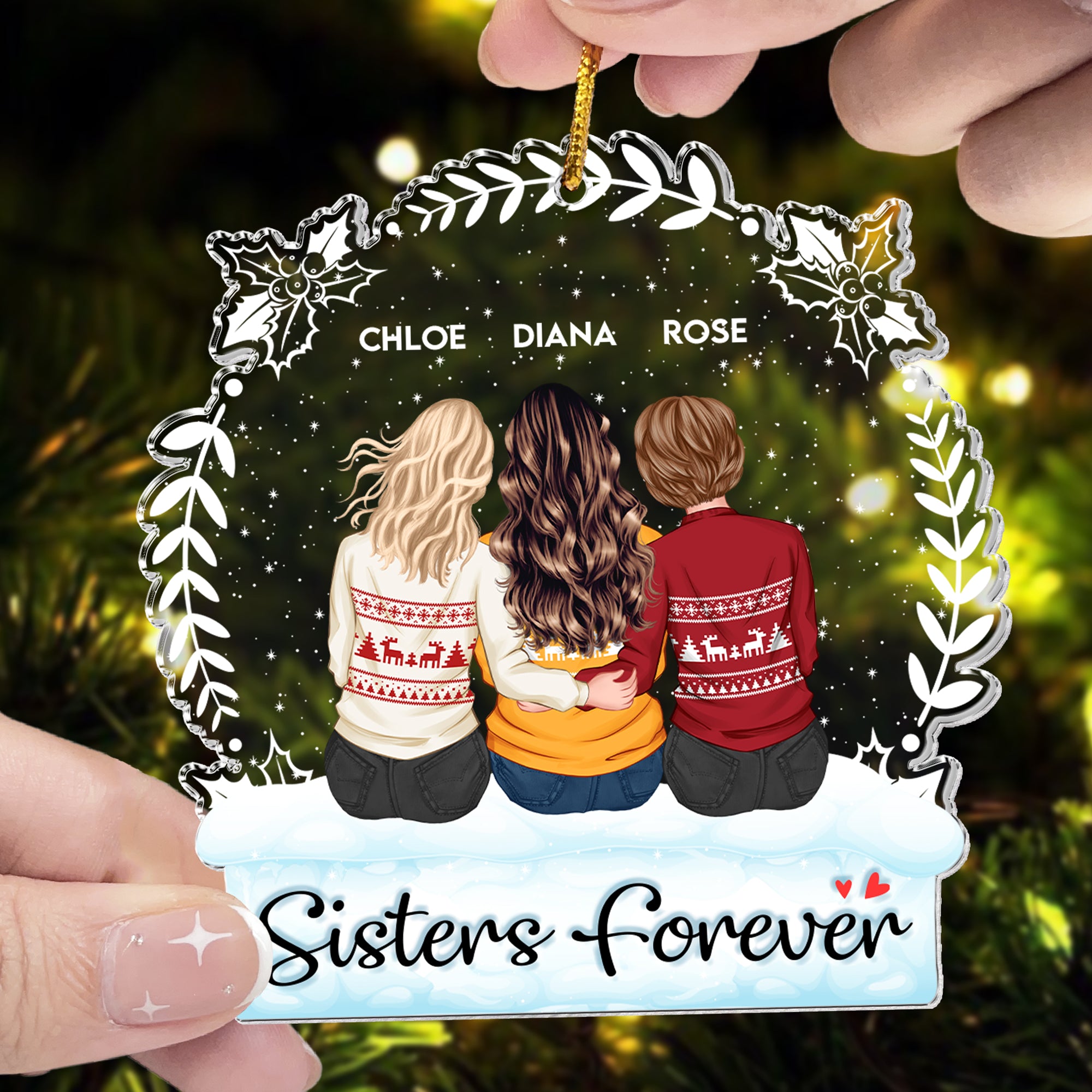 Family Love Is Forever - Personalized Acrylic Ornament