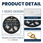 Family Love Knows No Distance States Map - Personalized Ceramic Ornament
